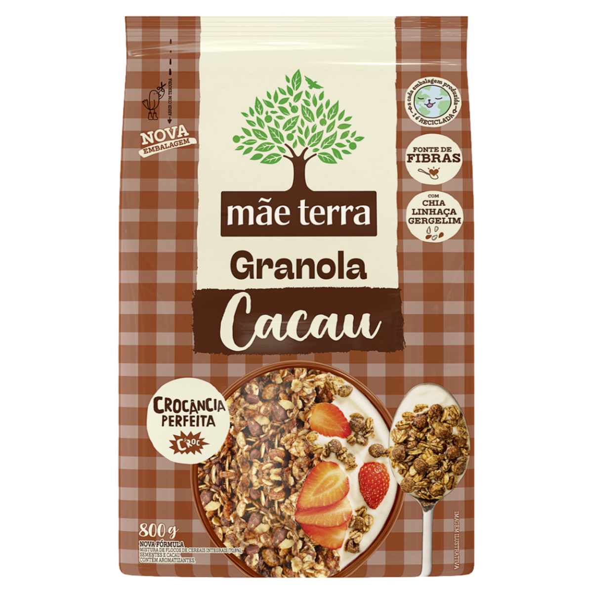 Granola MÃE TERRA Cacau Nibs 800g