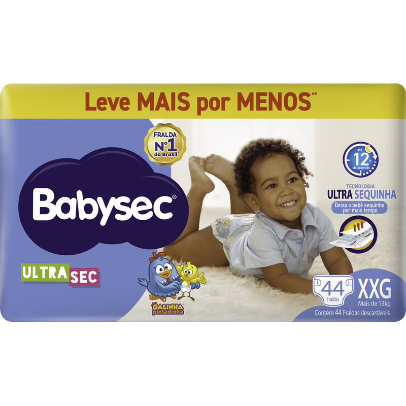 Fralda Descartável Babysec Ultra XXG 44 un