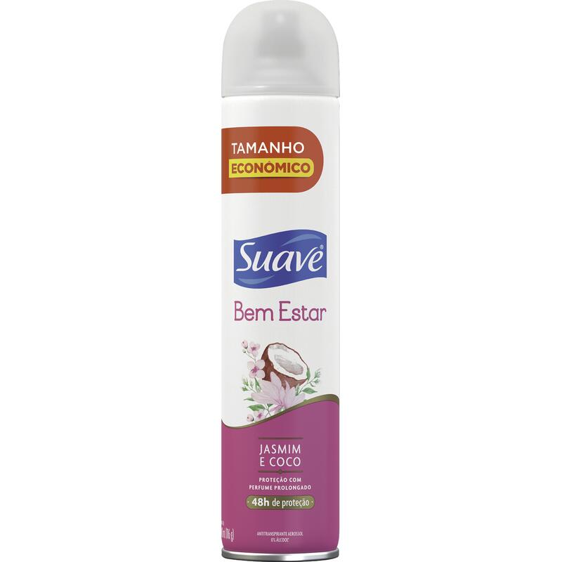 Antitranspirante Aerossol Jasmim e Coco Suave 200ml Spray Leve Mais Pague Menos