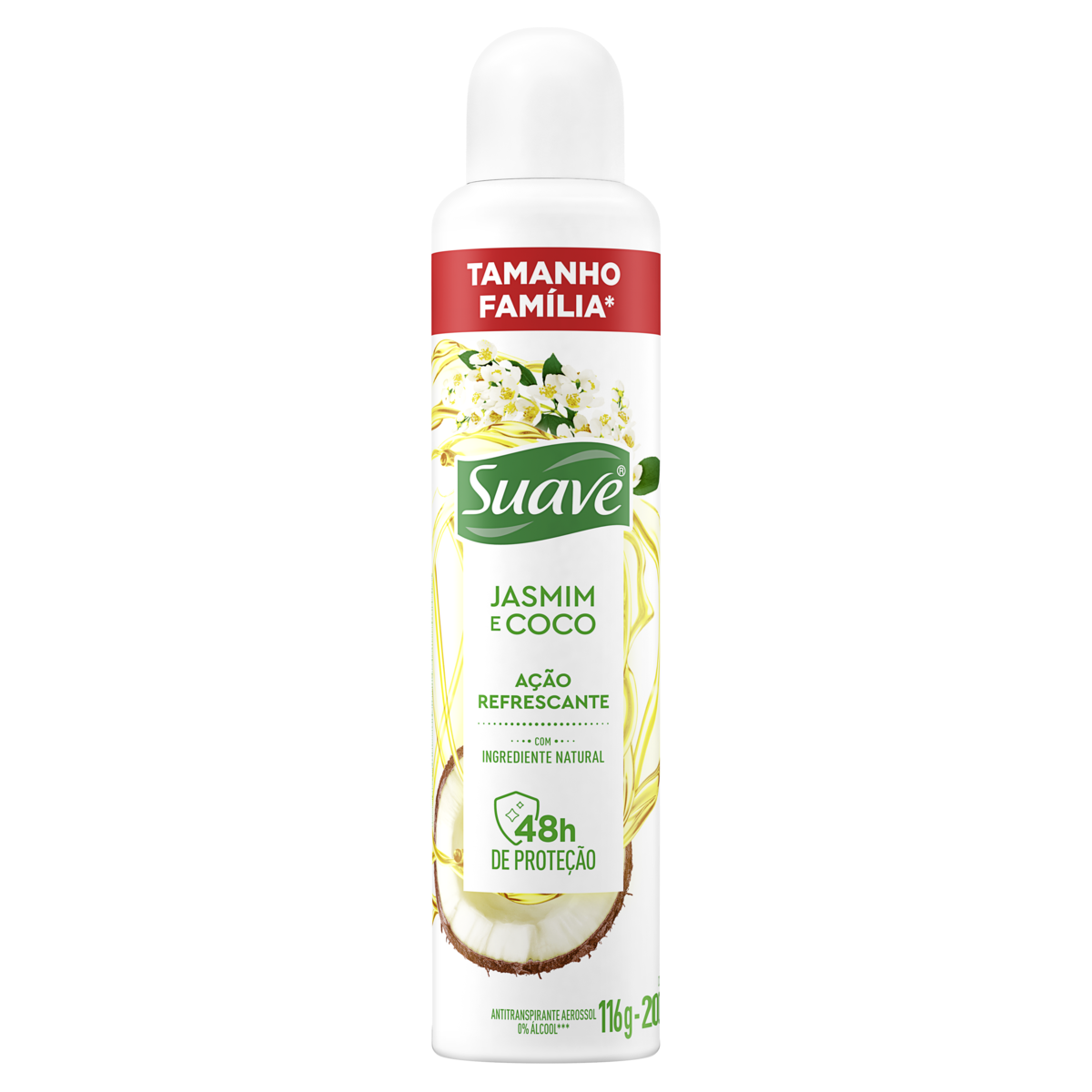 Antitranspirante Aerossol Jasmim e Coco Suave 200ml Spray Leve Mais Pague Menos