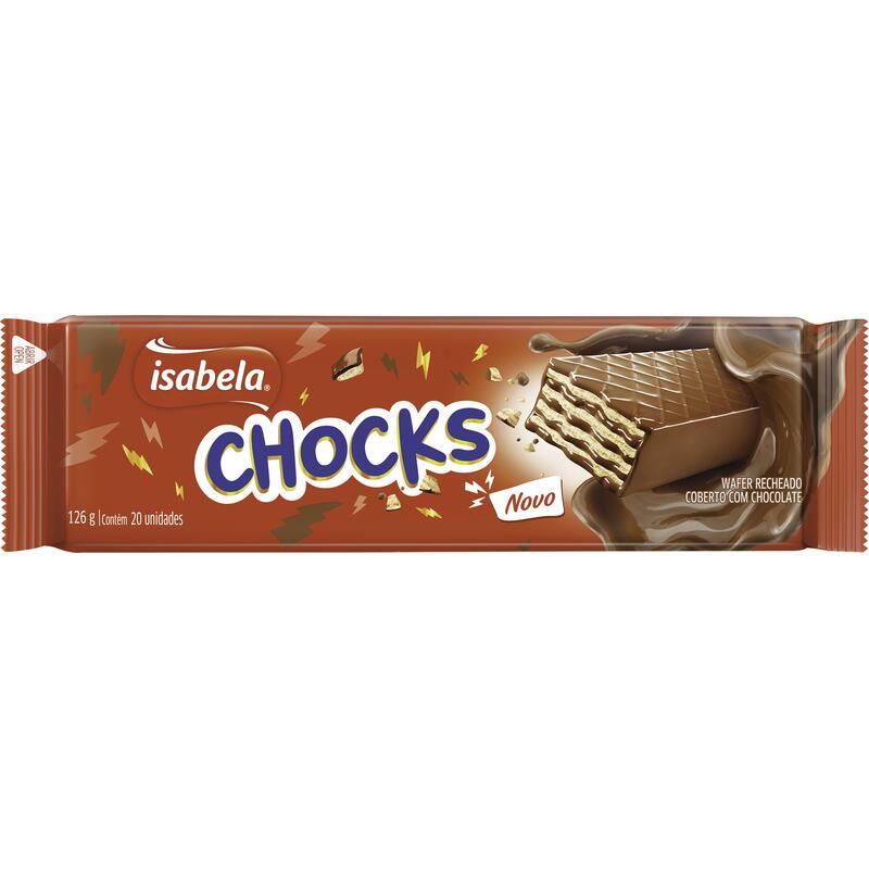 Biscoito Wafer Isabela Chocks 126g