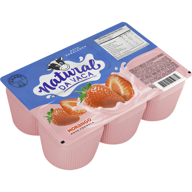 Iogurte Polpa Natural da Vaca Morango 540g