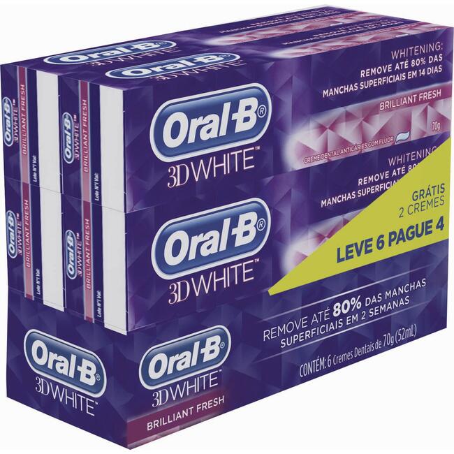 Creme Dental Oral-B 3D White 6x70g