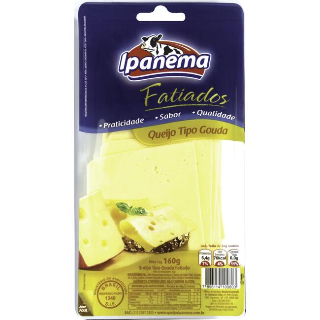 Queijo Gouda Ipanema Fatiado 160g