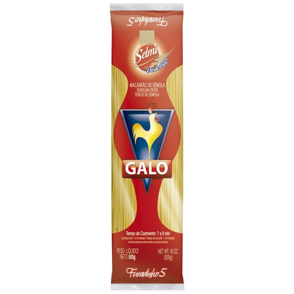 Macarrão GALO Sêmola Furadinho 5 500g