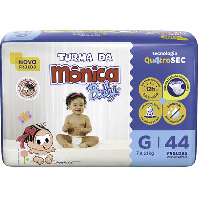 Fralda Descartável Turma da Mônica Mega G 44 un