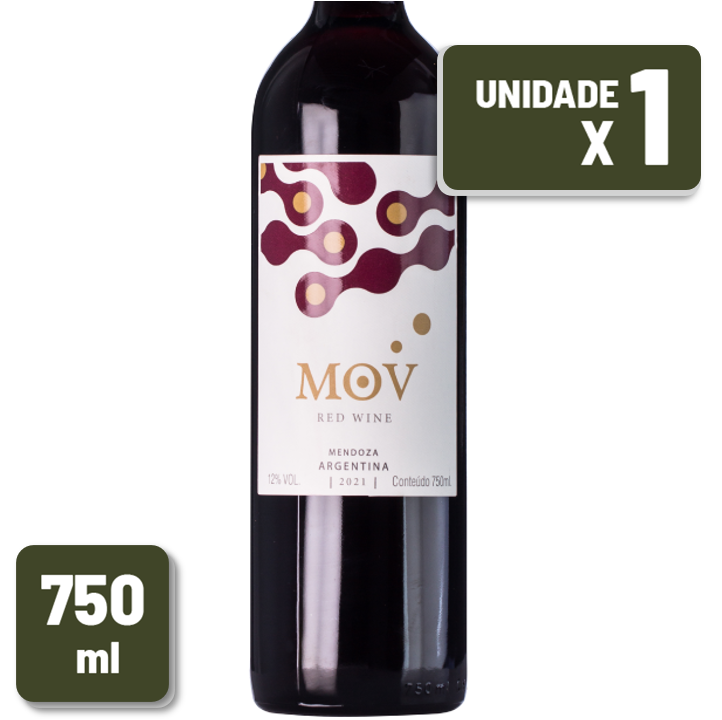 Vinho Mov Tinto Garrafa Vidro 750ml