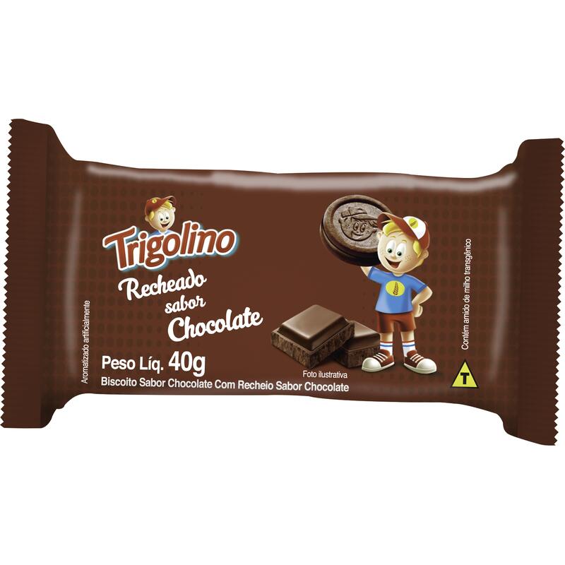 Biscoito Recheado Trigolino Chocolate 40g