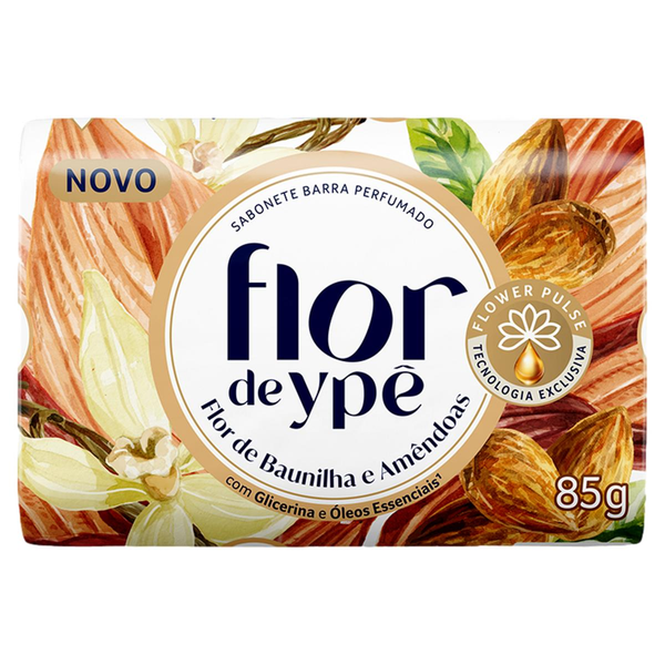 Sabonete Flor de Ypê Suave Flor De Baunilha e Amêndoas 85g