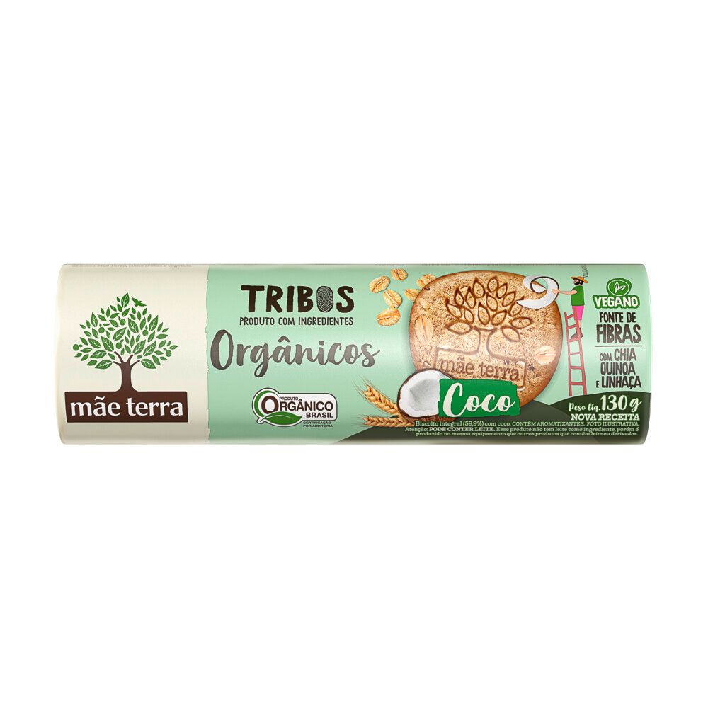Biscoito MÃE TERRA Tribos Coco 130g