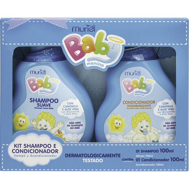 Kit Infantil Muriel Baby Shampoo + Condicionador Azul