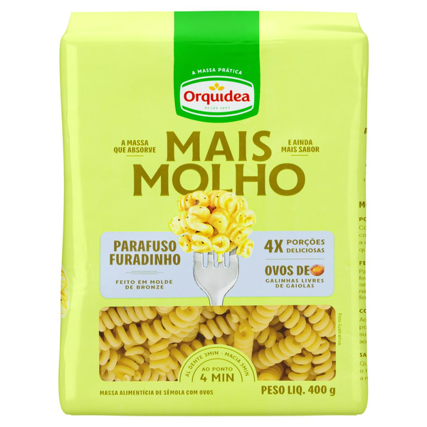 Massa Orquídea 400g - Mais Molho - Furadinho