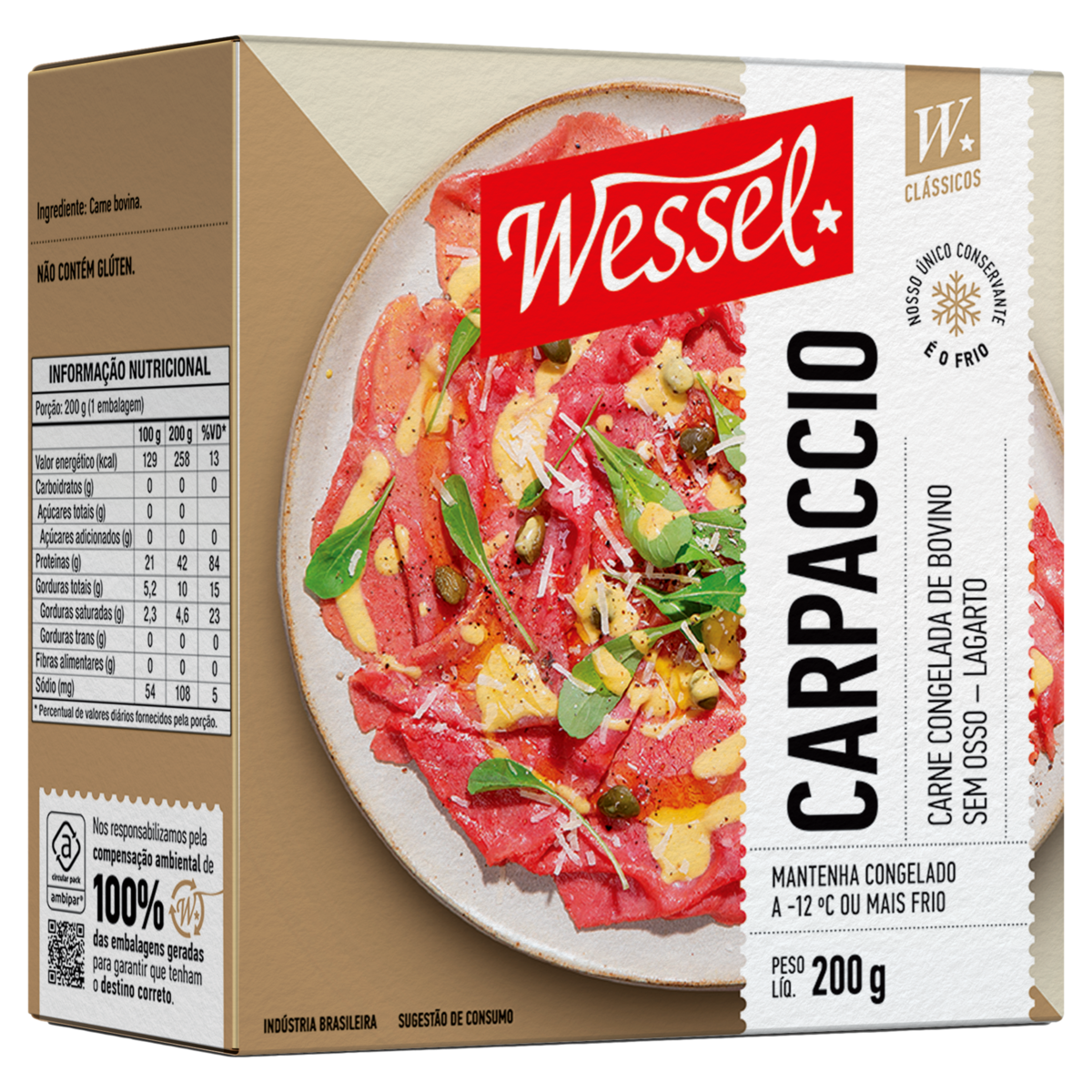 Carpaccio de Lagarto Wessel Caixa 200g