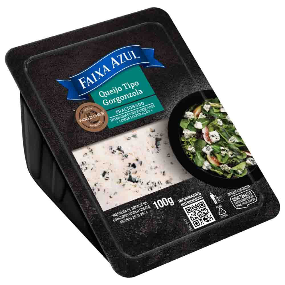 Queijo Gorgonzola Fracionado Faixa Azul 100g