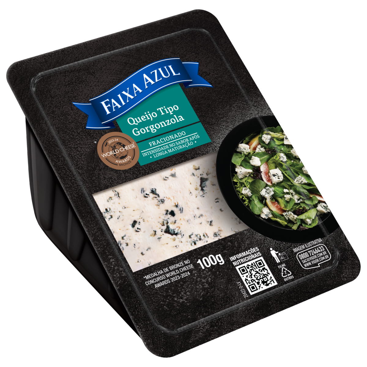 Queijo Gorgonzola Fracionado Faixa Azul 100g