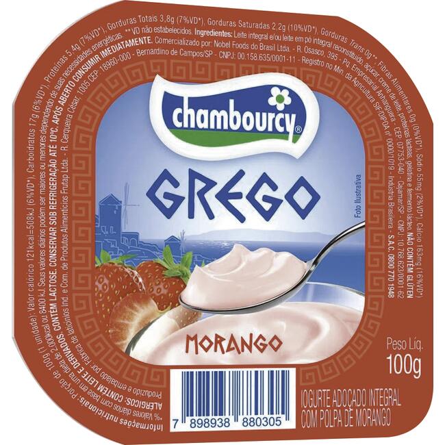 Iogurte Grego Chambourcy Morango 100g