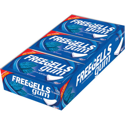 Chiclete Freegells Gum Hortelã 15 un