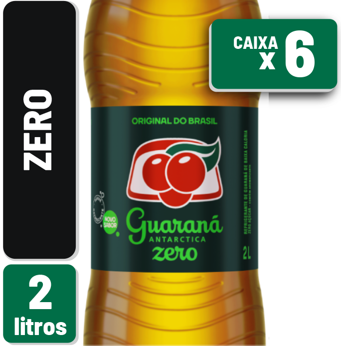 Refrigerante Guaraná Antarctica Zero Pet 2L Caixa c/ 6 un