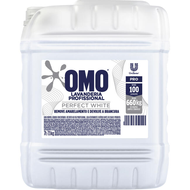 Lava Roupas Líquido Omo Perfect White PRO 7L