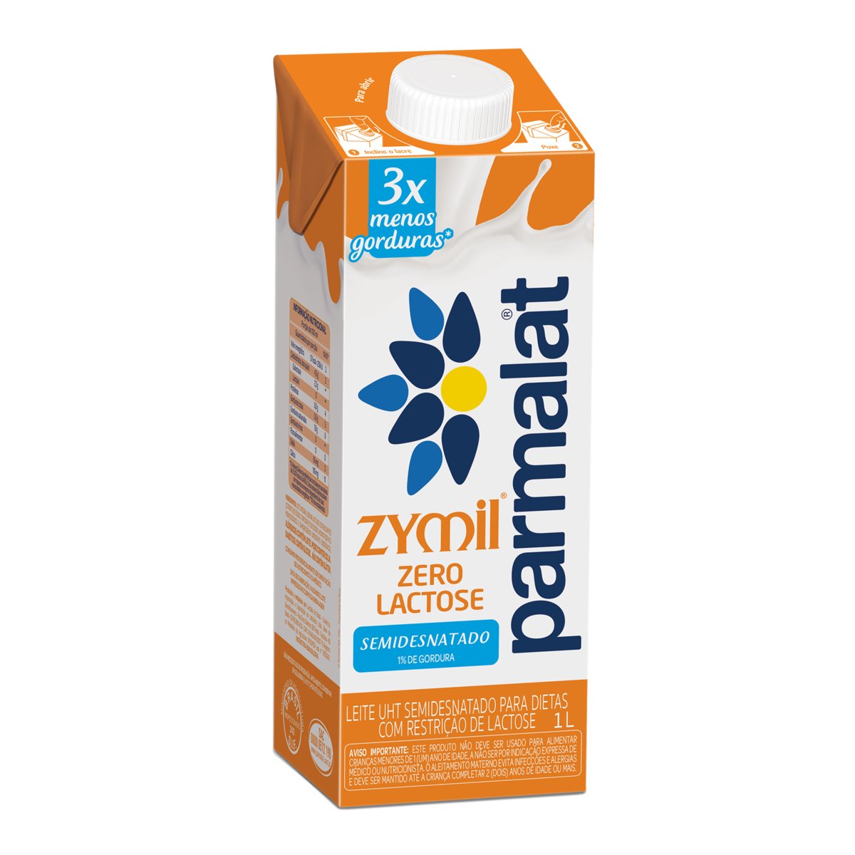 Leite PARMALAT Zymil Semi Desnatado Zero Lactose 1l