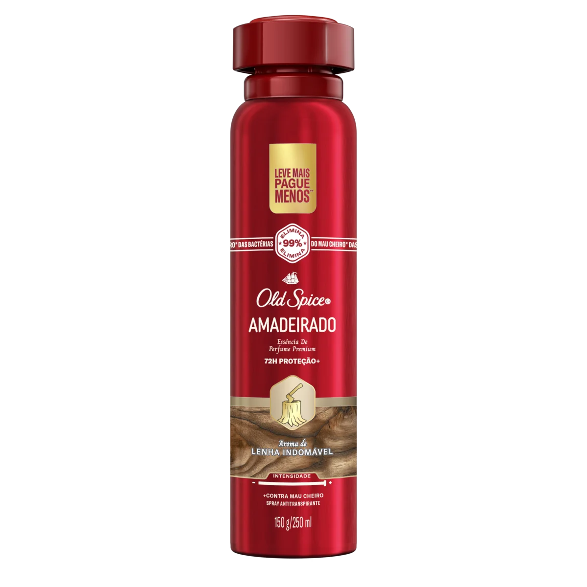Antitranspirante Aerossol Amadeirado Old Spice 250ml Spray Leve Mais Pague Menos