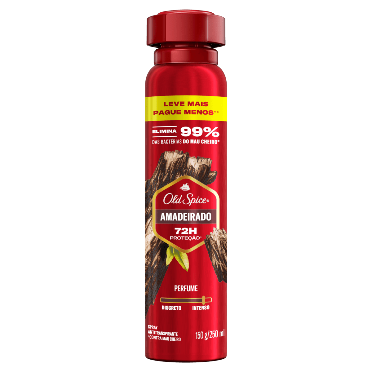 Antitranspirante Aerossol Amadeirado Old Spice 250ml Spray Leve Mais Pague Menos