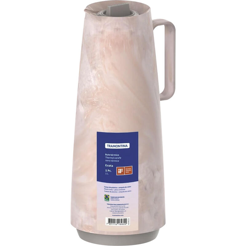 Garrafa Térmica Tramontina Marmorizado Rosa 1L un