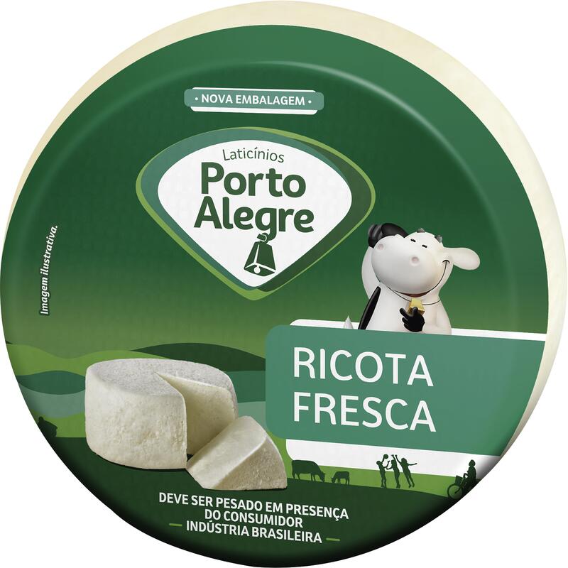 Queijo Ricota Fresca Porto Alegre Preço por quilo na peça