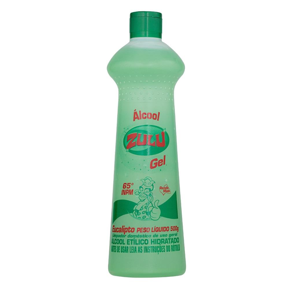 Álcool em gel ZULU eucalipto 65 inpm 500g