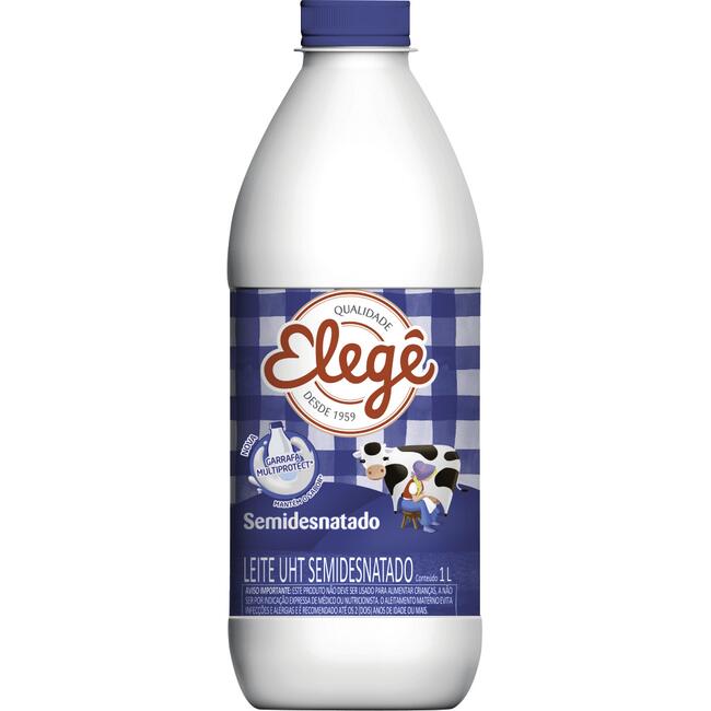 Leite Longa Vida Elegê Semidesnatado 1L