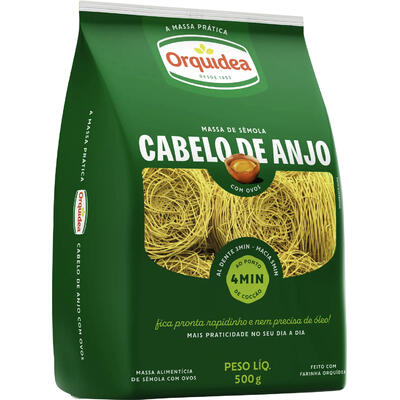Macarrão com Ovos Orquídea Cabelo de Anjo 500g