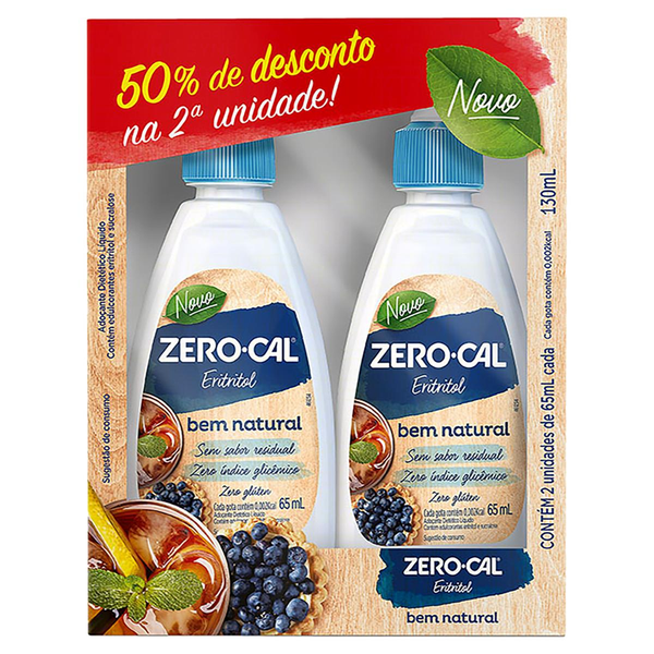 Adoçante ZERO CAL Eritritol Bem Natural 50% desconto na 2ª unidade
