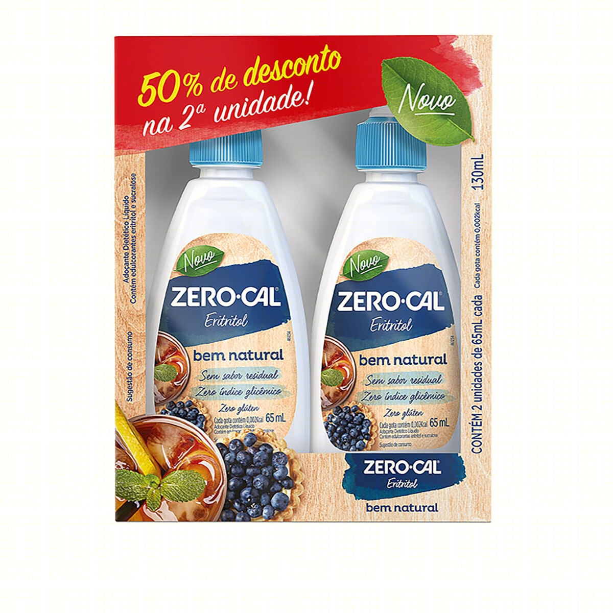 Adoçante ZERO CAL Eritritol Bem Natural 50% desconto na 2ª unidade