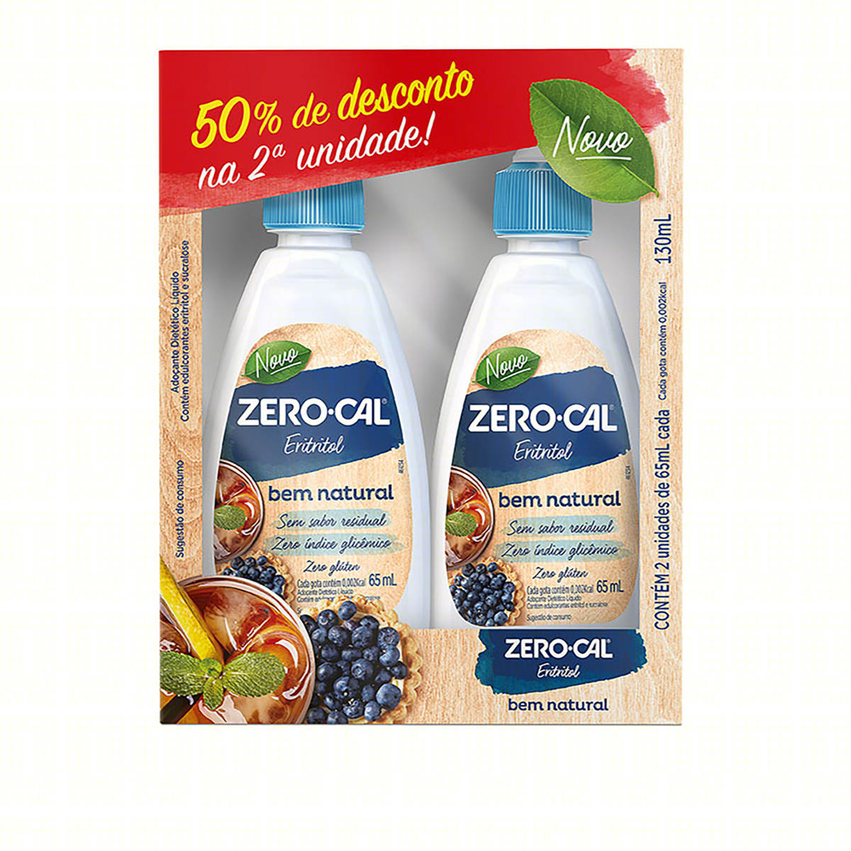 Adoçante ZERO CAL Eritritol Bem Natural 50% desconto na 2ª unidade