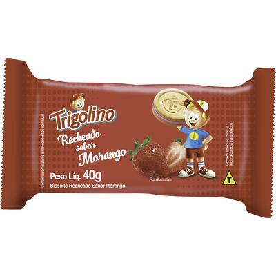 Biscoito Recheado Trigolino Morango 40g