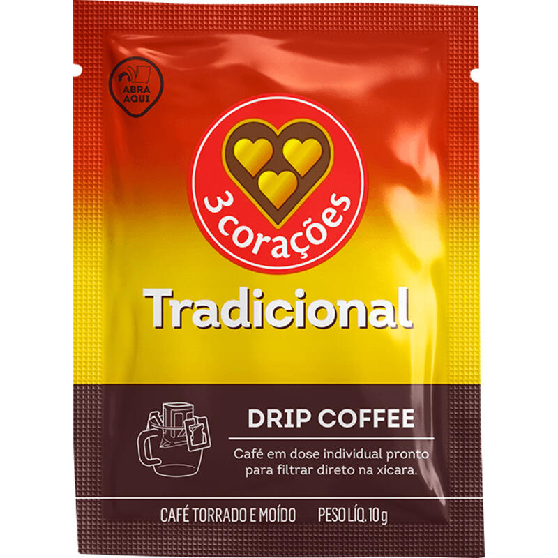 Café 3 Corações Drip Coffee Tradicional 10g