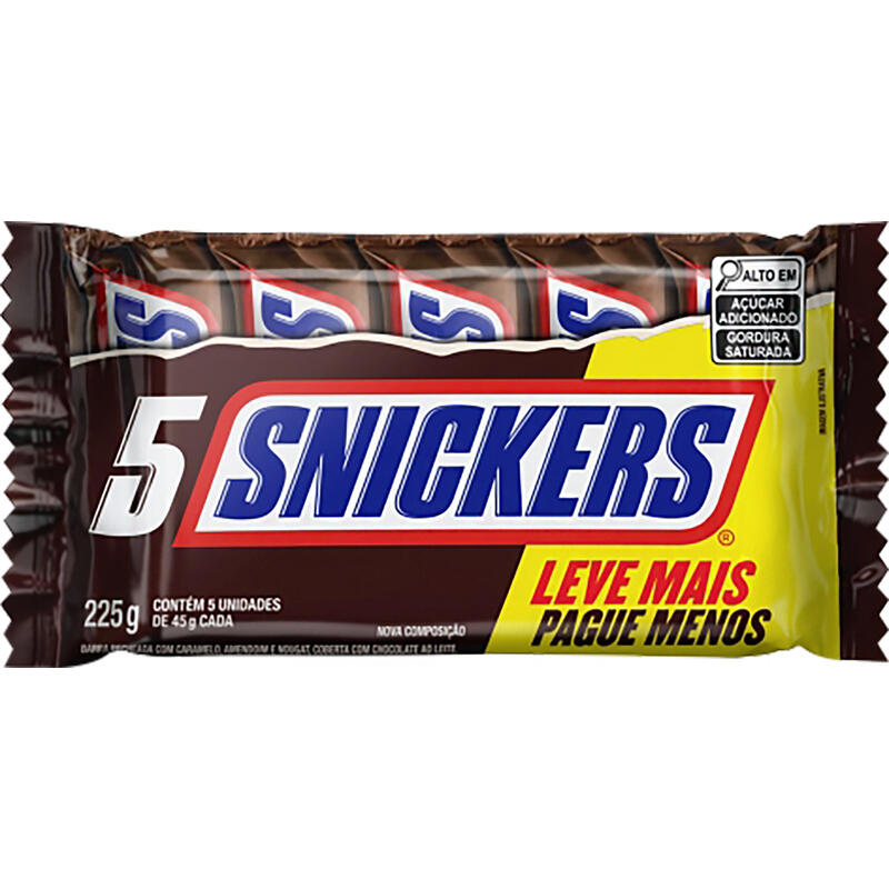 Chocolate Snickers Ao leite 225g