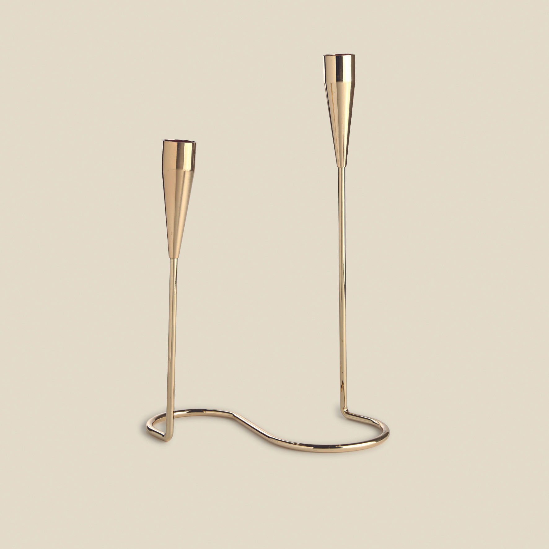 Porta Vela Metal Gold  18x28cm- A\CASA