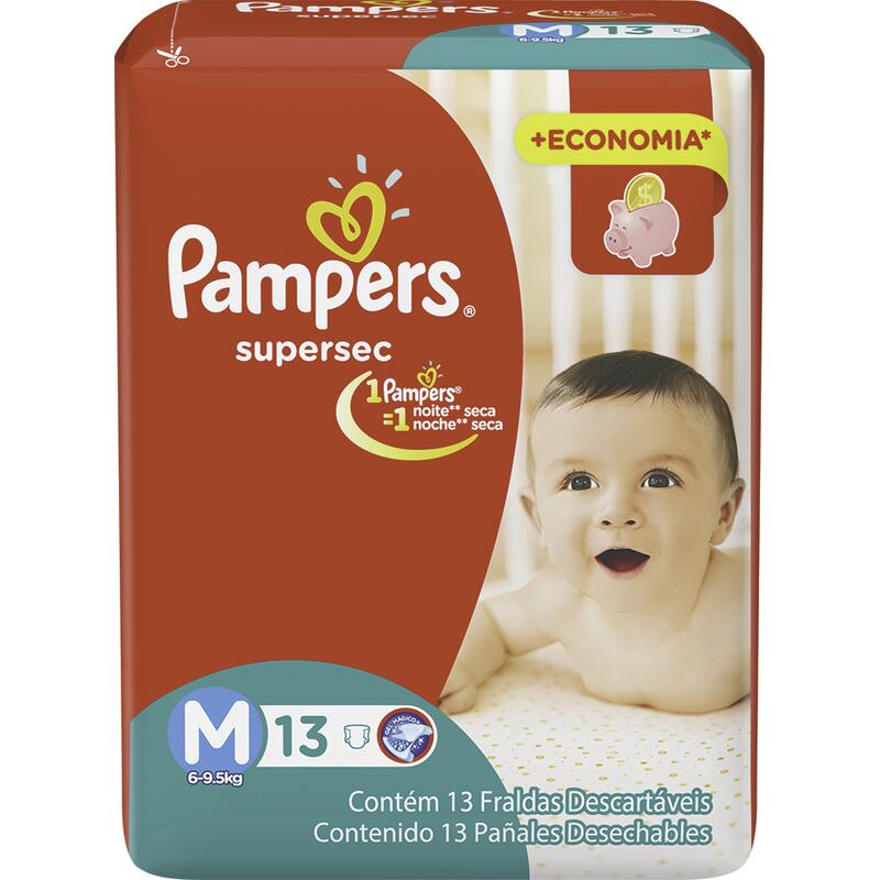 Fralda Descartável Pampers Supersec - P 13 un