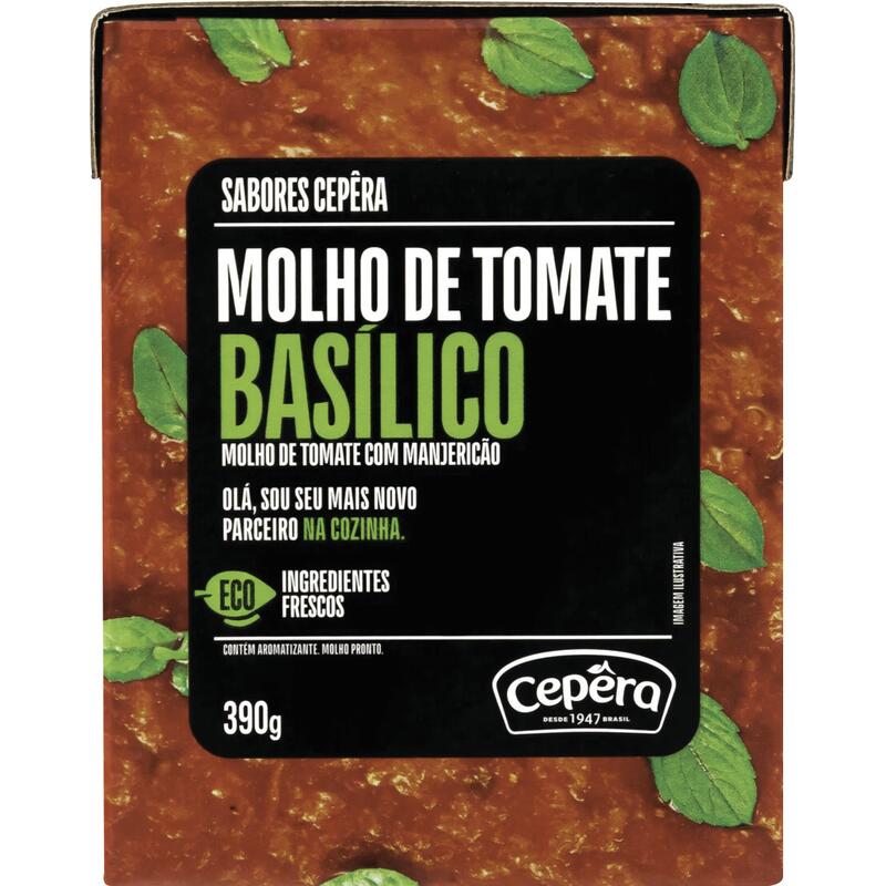 Molho de Tomate Cepêra Basílico 390g