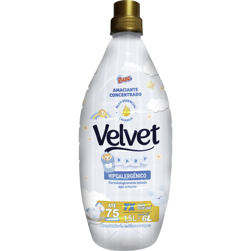 Amaciante de Roupas Concentrado Velvet Baby 1,5L