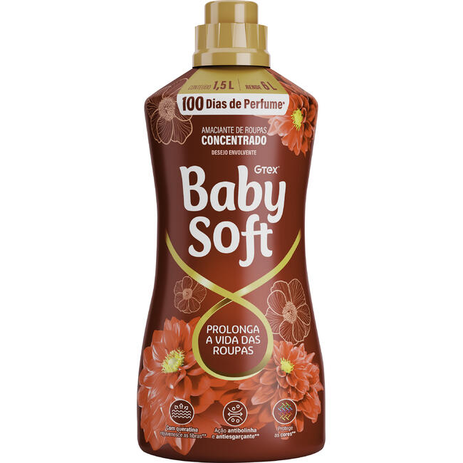 Amaciante de Roupa Concentrado BABY SOFT Desejo Envolvente 1.5l