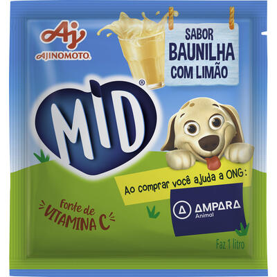 Refresco em Pó Mid 20g - Baunilha com Limão