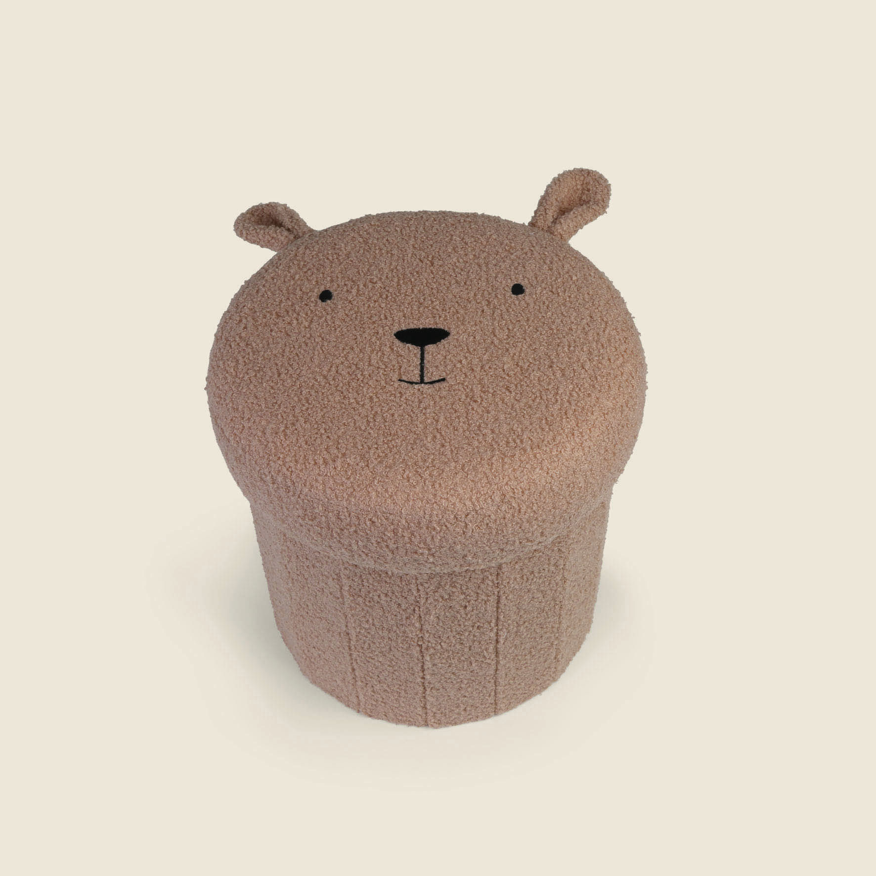 Puff Baú ABABY Urso Bege 30X30CM Ref.: 2601