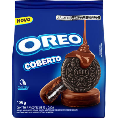 Biscoito Recheado Oreo Baunilha Coberto 105g
