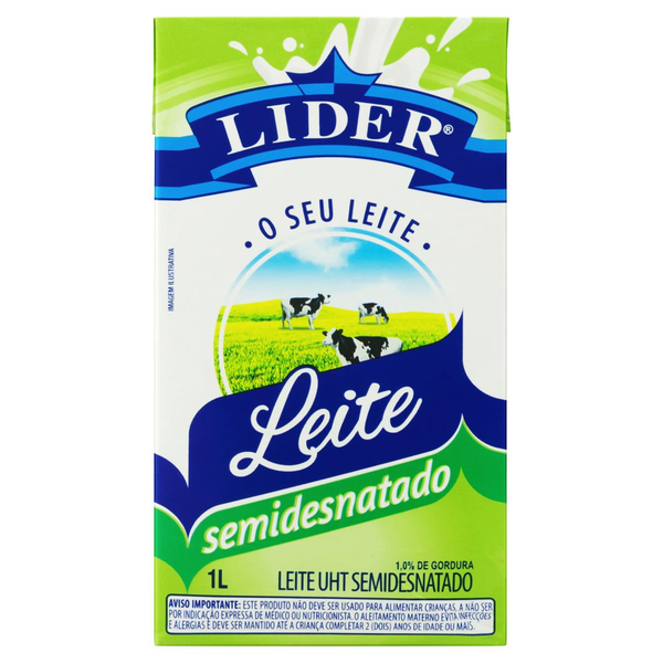 Leite Lider UHT 1 Litro - Semidesnatado