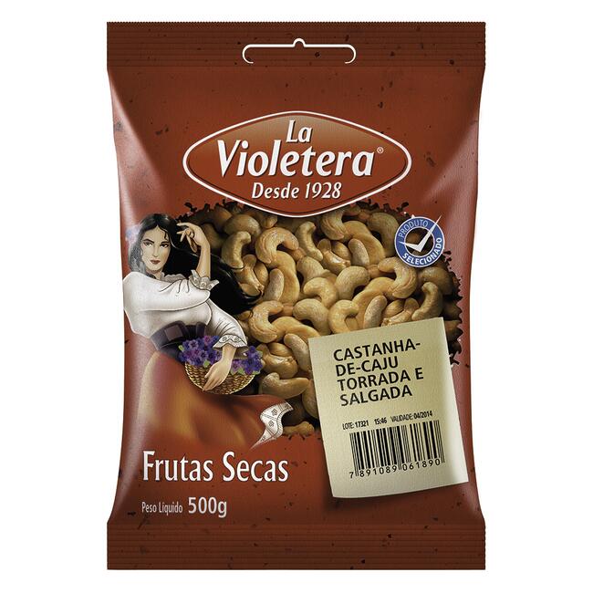 Castanha de Caju La Violetera Torrada e Salgada 500g