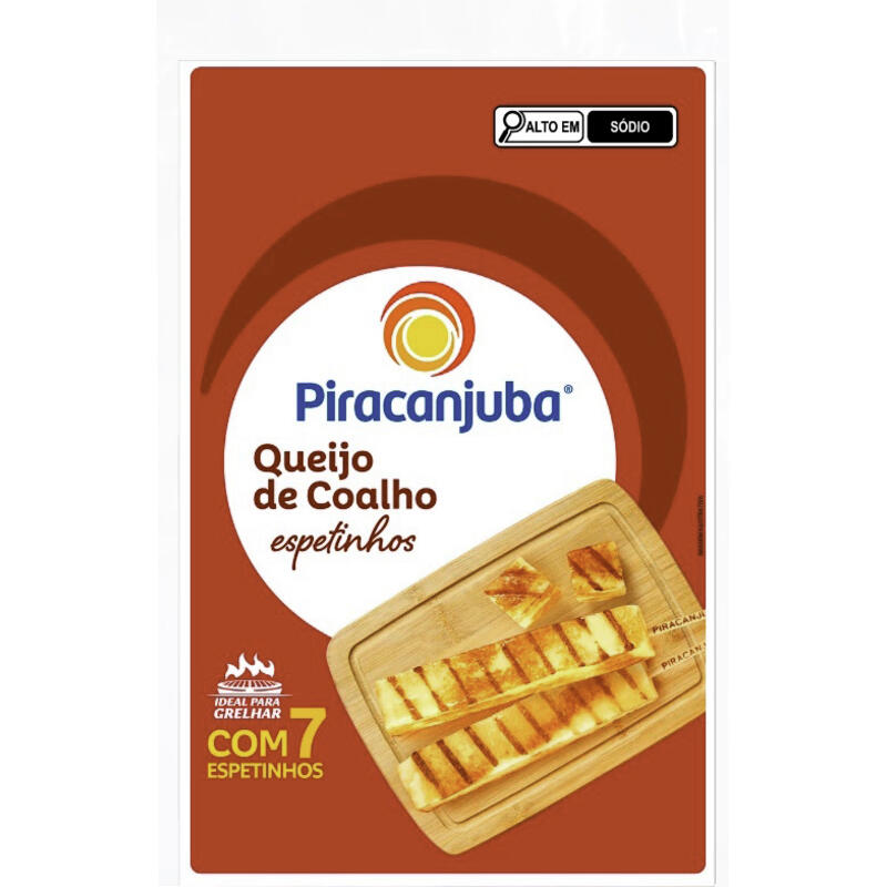 Espeto de Queijo Coalho Piracanjuba Preço por quilo no pacote
