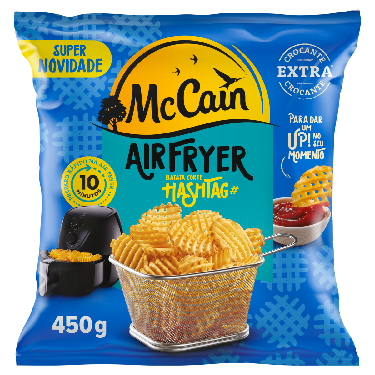 Batata Pré Frita Mccain Hashtag Extracrocante Congelada 450g