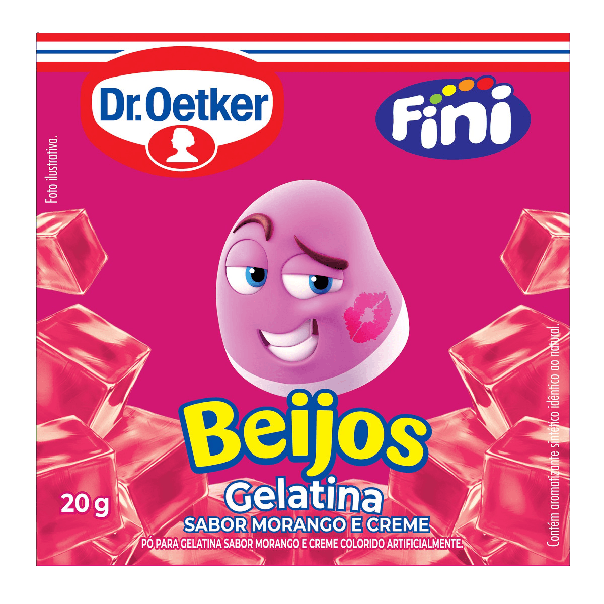 Pó de Gelatina DR OETKER Fini Beijos 20g